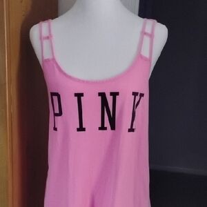 Victoria's Secret Pink Top with Black Lettering
